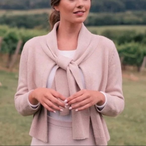 Gal Meets Glam Sweaters - EUC Gal Meets Glam Blush Pink Sparkle Ashley Wool Blend Cardigan
